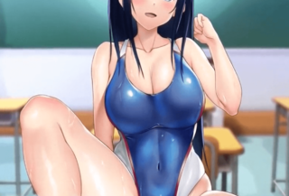 ≪イッちゃうってばぁん！≫エロすぎる爆乳水着JKが教室で膣締め騎乗位してチンポ抜き！