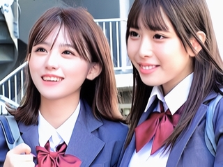 【素人ナンパ】「これ気持ちいいの？」制服姿の女子校生コンビ！M男くんを乳首責めしたりオチンチンをフェラする！