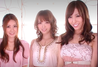 【乱交】「あんあん♡もっと突いてぇ♡」スレンダー巨乳おっぱいの美人AV女優3人が男優たちとハメまくり盛り上がるセックス！