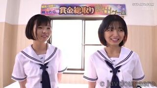 田舎の女子校生がまんまんローターギチ詰め対決！負けたら即ハメ中出し 倉本すみれ 市井結夏