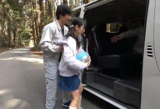田舎道を一人で歩く地元Jxを拉致！車内に連れ込んで次々と大人チンポを入れた鬼畜輪姦映像