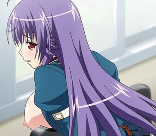 身動き取れない爆乳JKの背後からビンビンな肉棒をぶち込んで膣内射精！