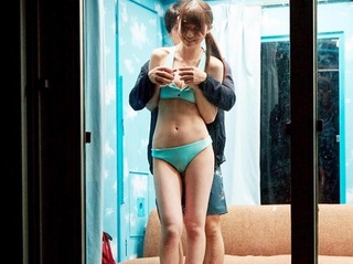 【マジックミラー号】「二人きりじゃないの！？」スレンダー巨乳おっぱいJDがパコられてる最中にマジミラ反転し視姦される！！