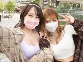 【素人企画】レベチ激エロ巨乳グラマラス♥変態ギャルお姉さんコンビがえちえちSEX！レズキス潮吹き温活プレイｗ！