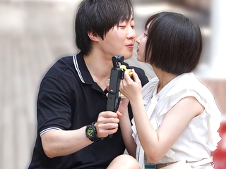 【糸井瑠花】「直接触って♡」ショートカット女子とホテルイン！おっぱい大きい巨乳女子がオチンチンをフェラ！