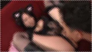 巨乳｜鷹宮ゆい めっちゃエロい黒髪ボブヘア猫耳巨乳美女M字開脚クンニ責め